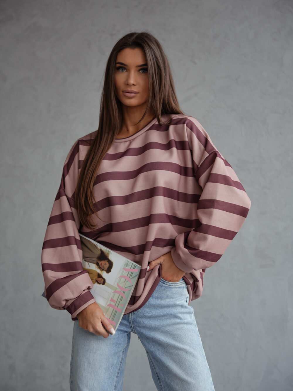 Bluza Sunset Stripes Czekolada