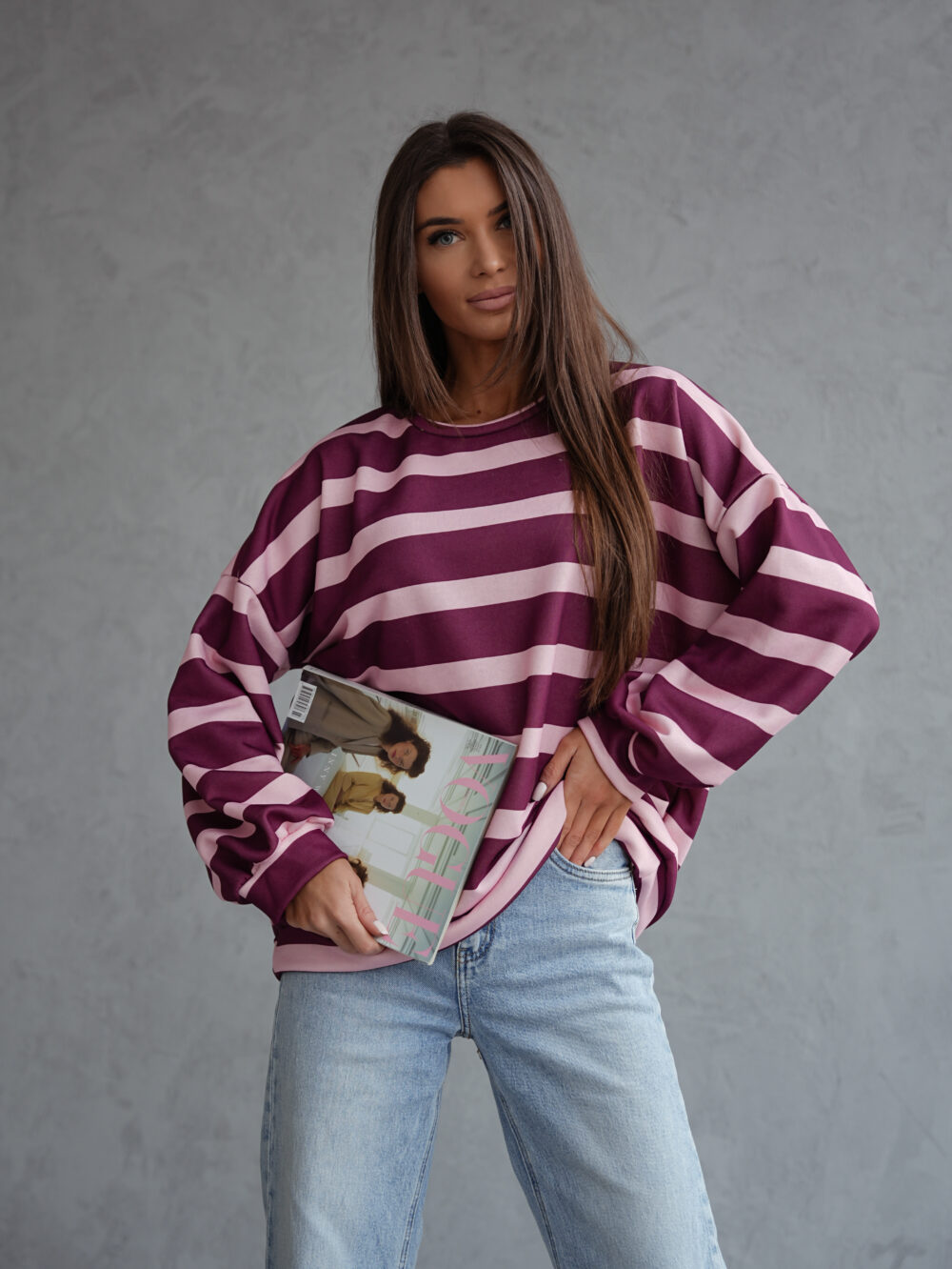 Bluza Sunset Stripes Bordo