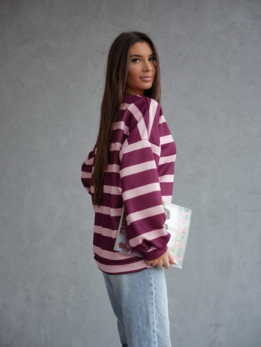 Bluza Sunset Stripes Bordo - obrazek 2