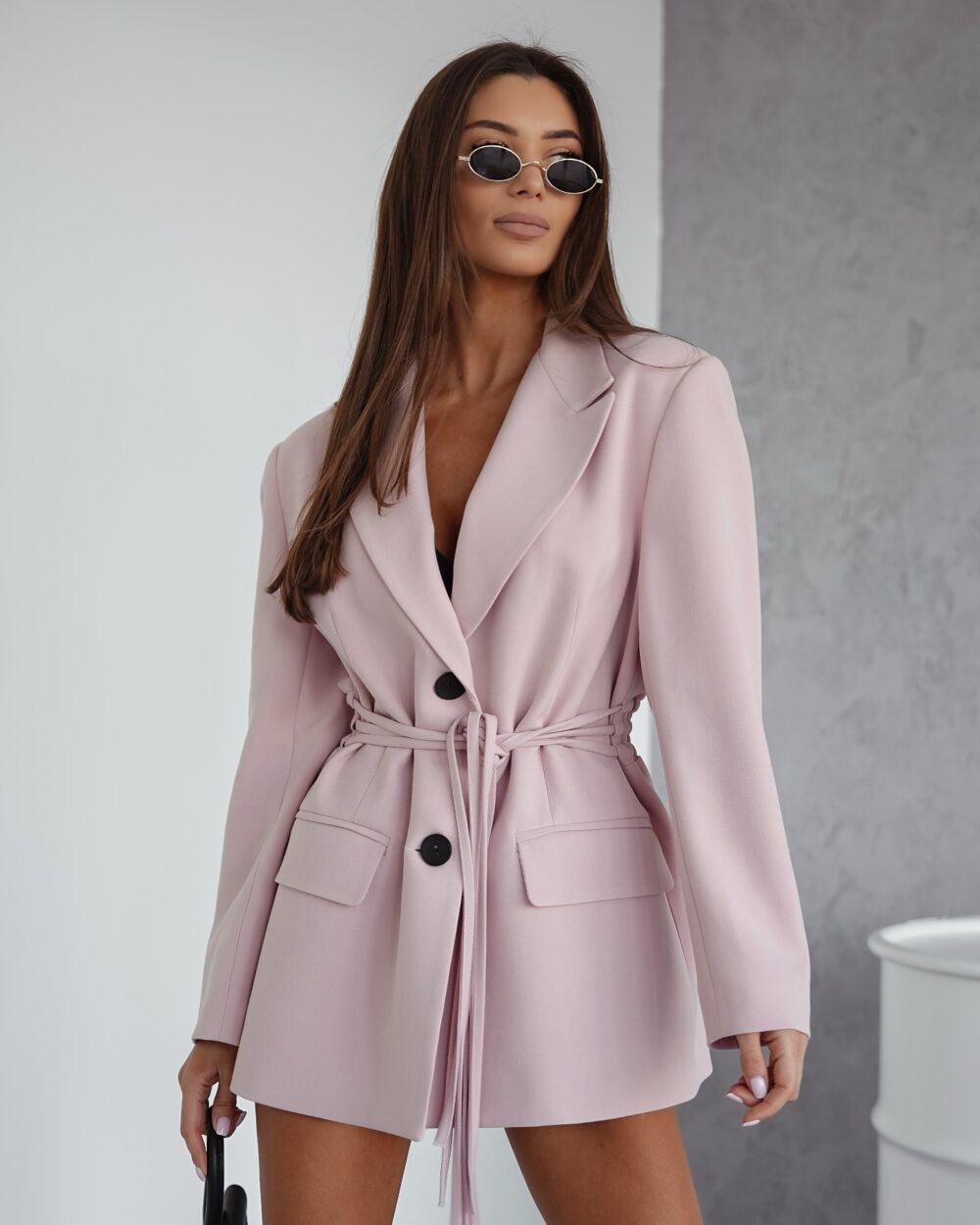 Marynarka Blush Power Pudrowy Róż - obrazek 2