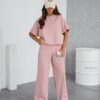 Komplet dresowy Pastel Comfort – pudrowy róż - obrazek 2