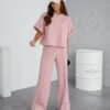 Komplet dresowy Pastel Comfort – pudrowy róż - obrazek 3