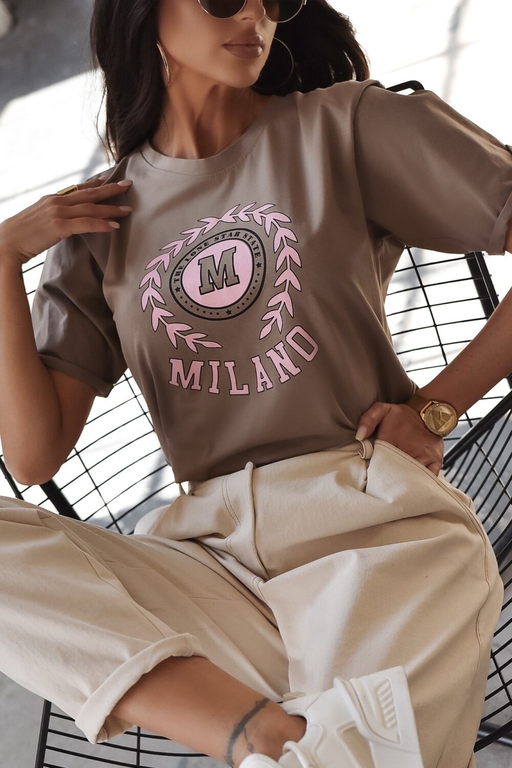 T-shirt Milano - czekolada - obrazek 3