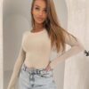 Klasyczne body jasny beż - obrazek 2
