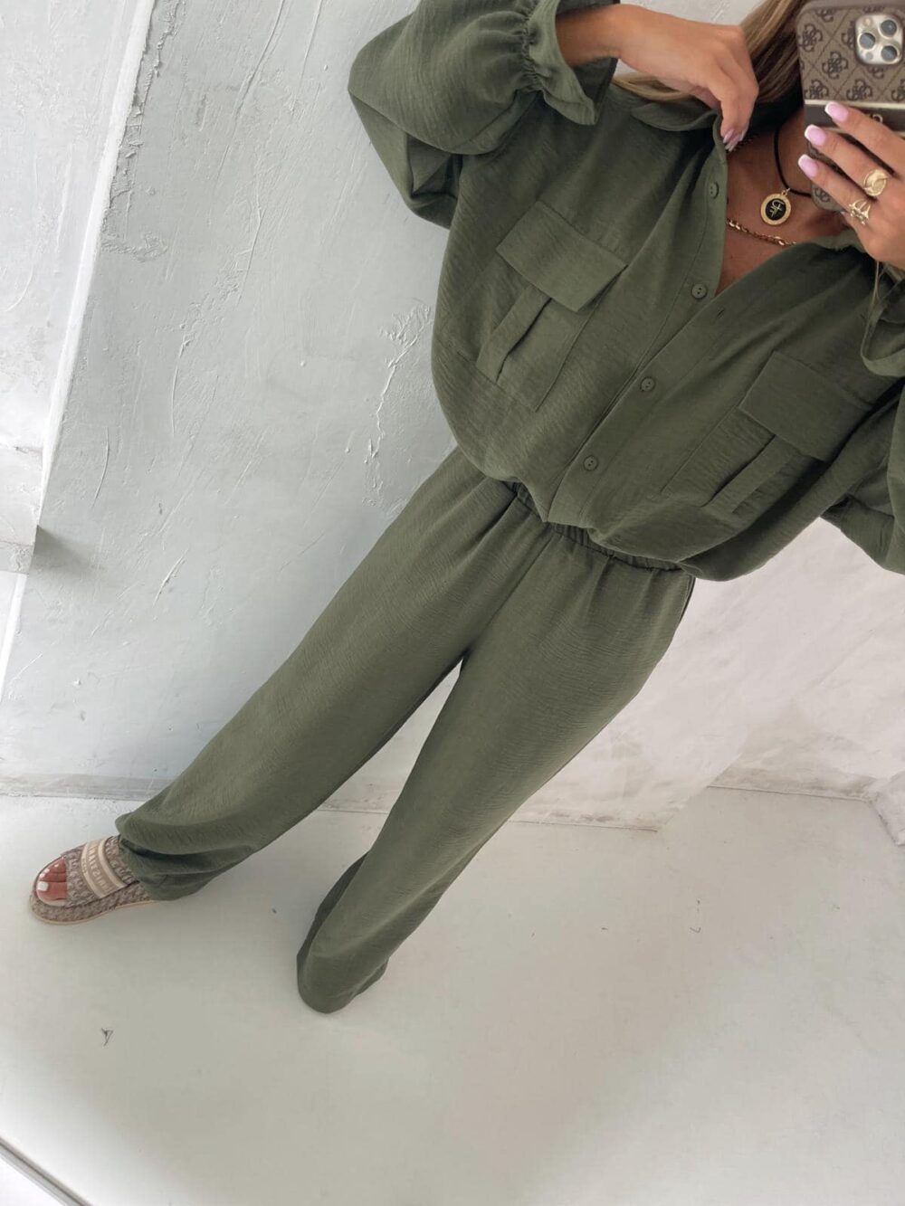 Komplet Laret - khaki - obrazek 2
