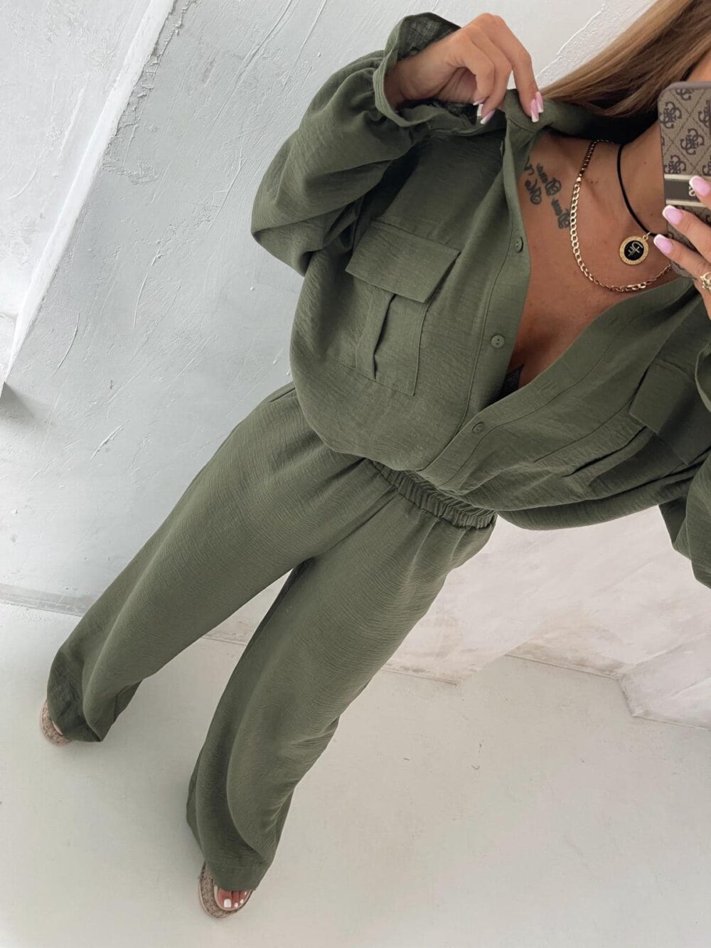 Komplet Laret - khaki - obrazek 3