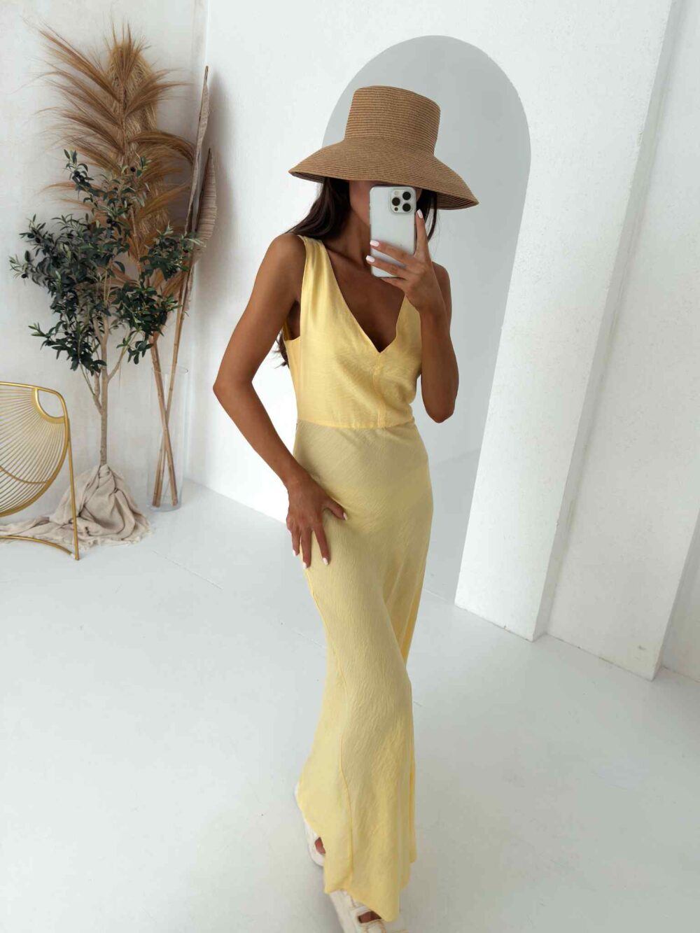 Sukienka Maxi Santorini Yellow - obrazek 2