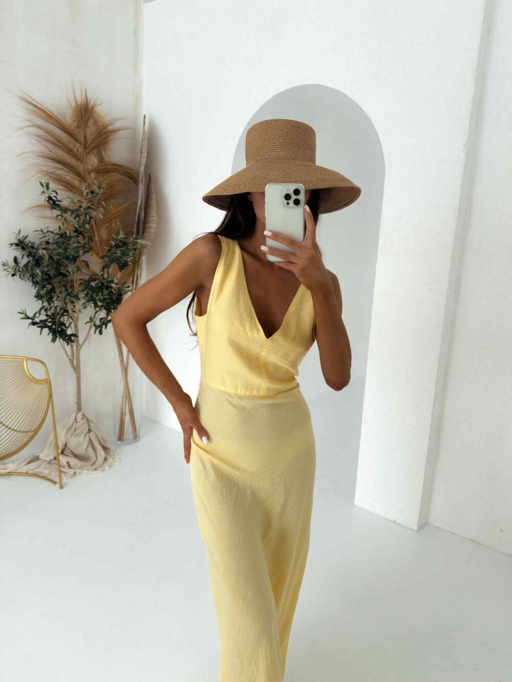 Sukienka Maxi Santorini Yellow - obrazek 3