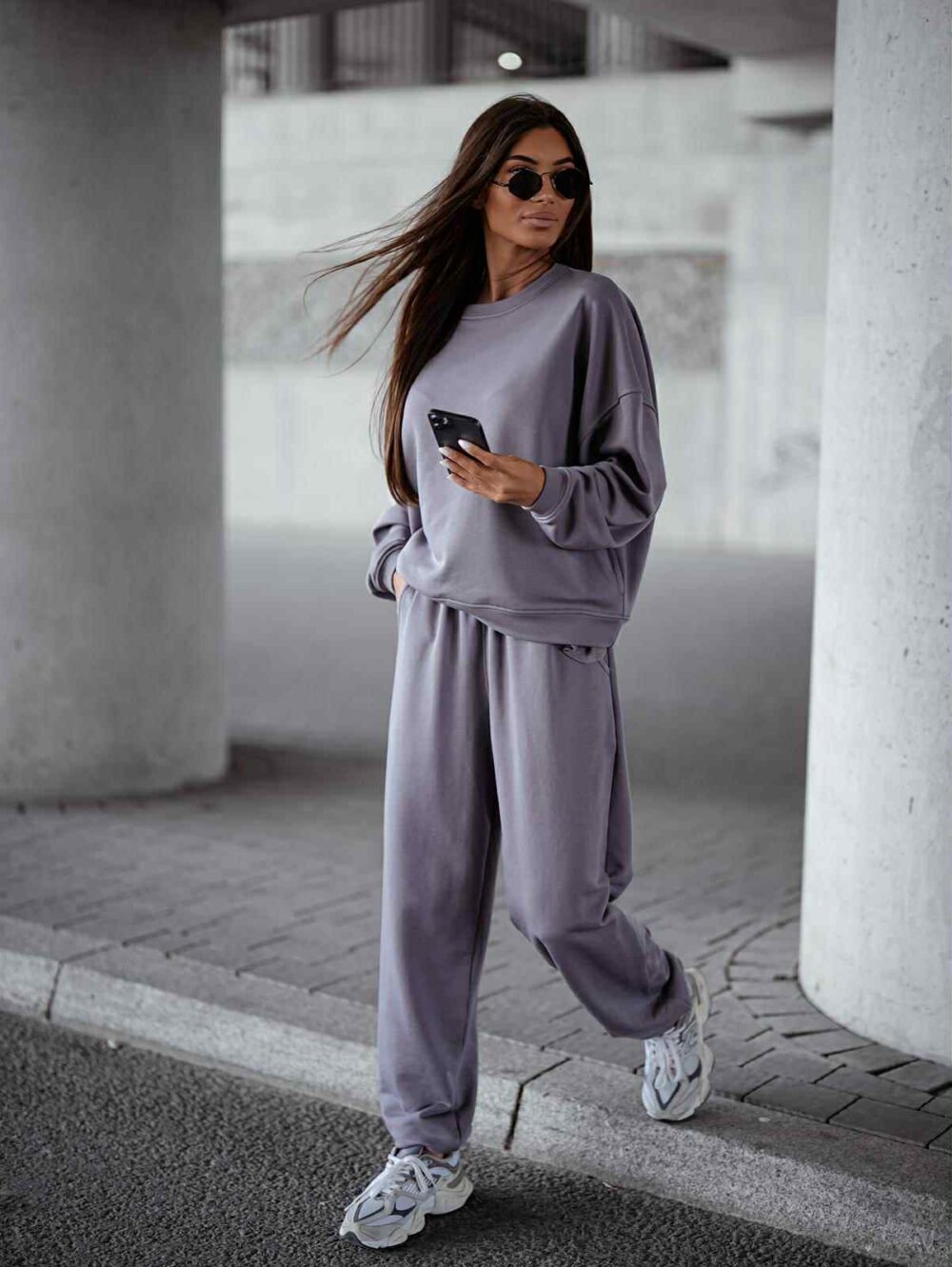Komplet dresowy Relaxed Fit - szary