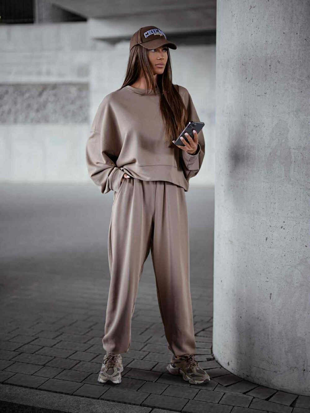 Komplet dresowy Relaxed Fit - beż