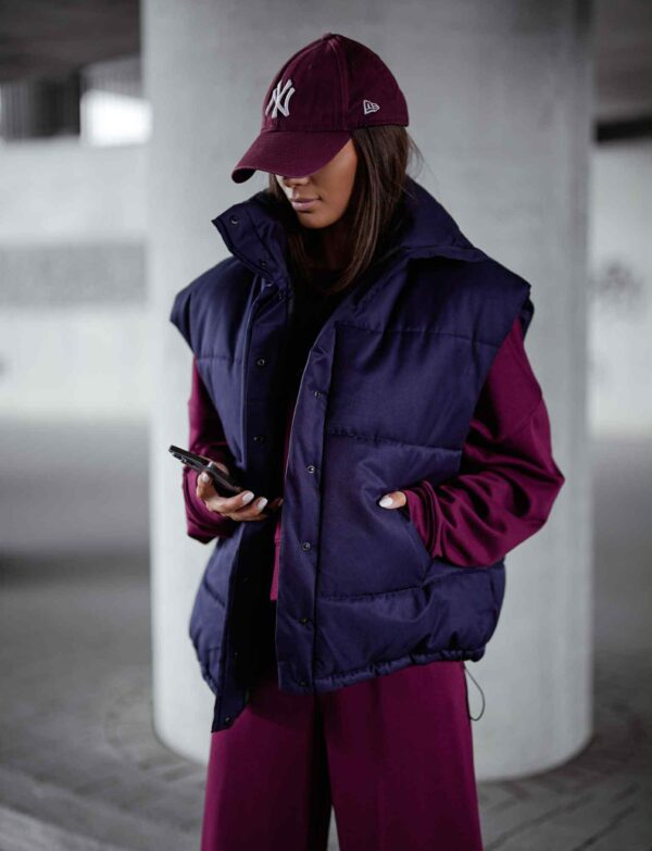Kamizelka City Flow – Oversize Granat