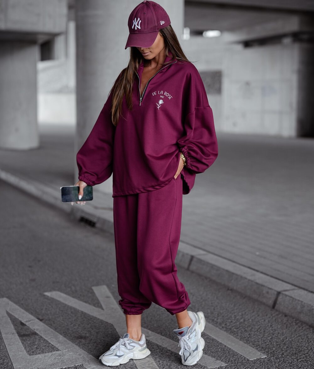 Komplet Dresowy 2w1 De La Rose – Bordo