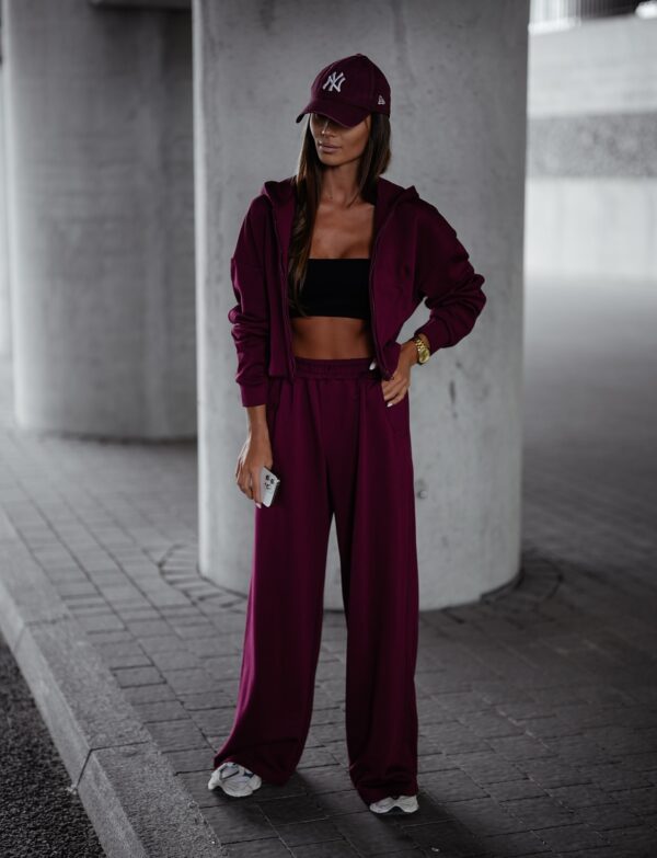 Komplet Soft Ease 2 w 1 – Luźny Styl i Komfort - bordo
