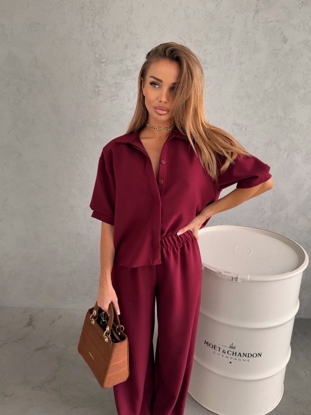 Komplet 2 w 1 Soft - bordo