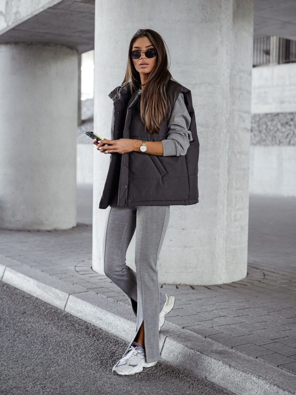 Kamizelka City Flow – Oversize Black - obrazek 2