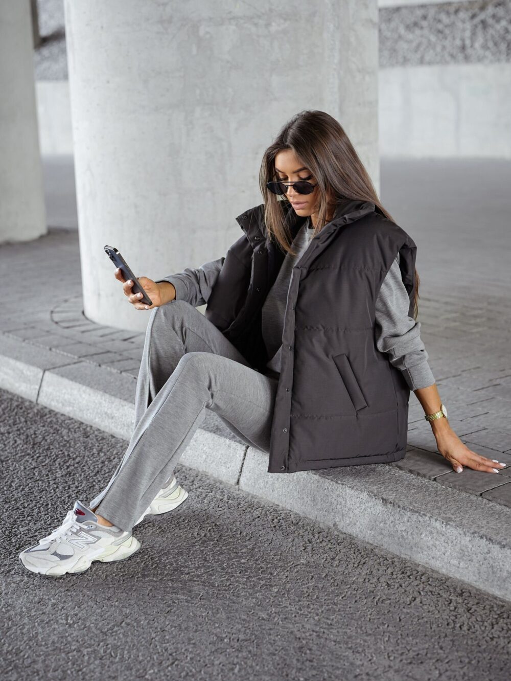 Kamizelka City Flow – Oversize Black - obrazek 4