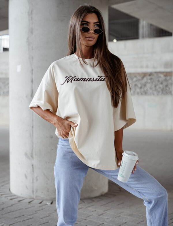 T-shirt oversize Mamasita - ecru