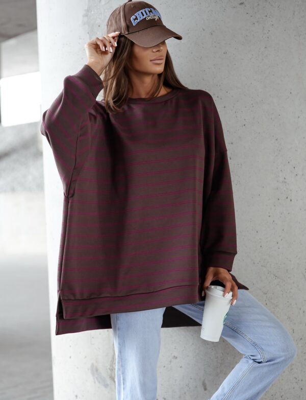 Bluza Oversize Mucha wersja long - czekolada
