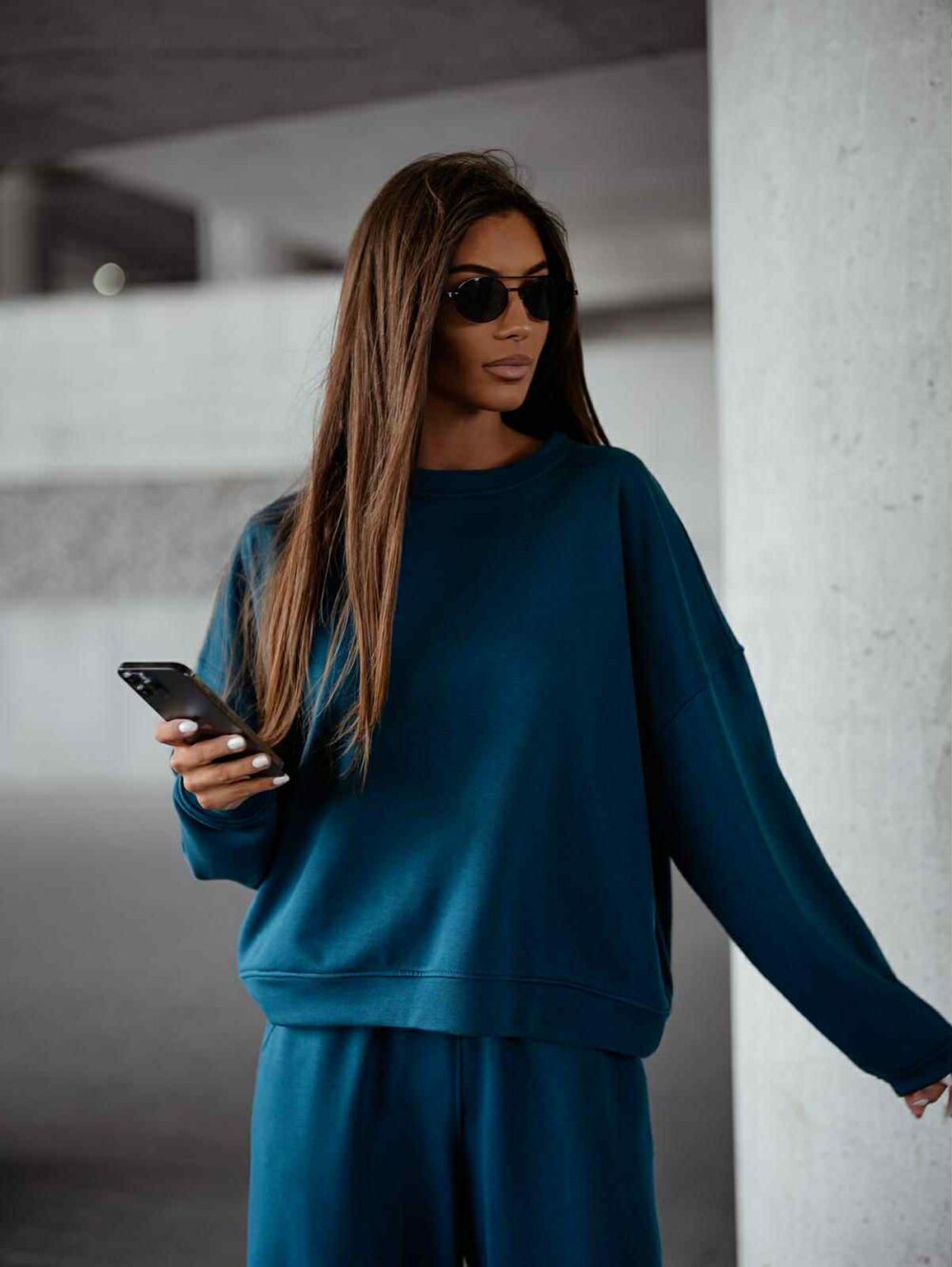 Komplet dresowy Relaxed Fit - niebieski - obrazek 3