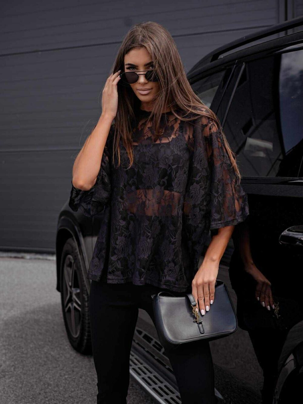 Bluzka koronkowa oversize