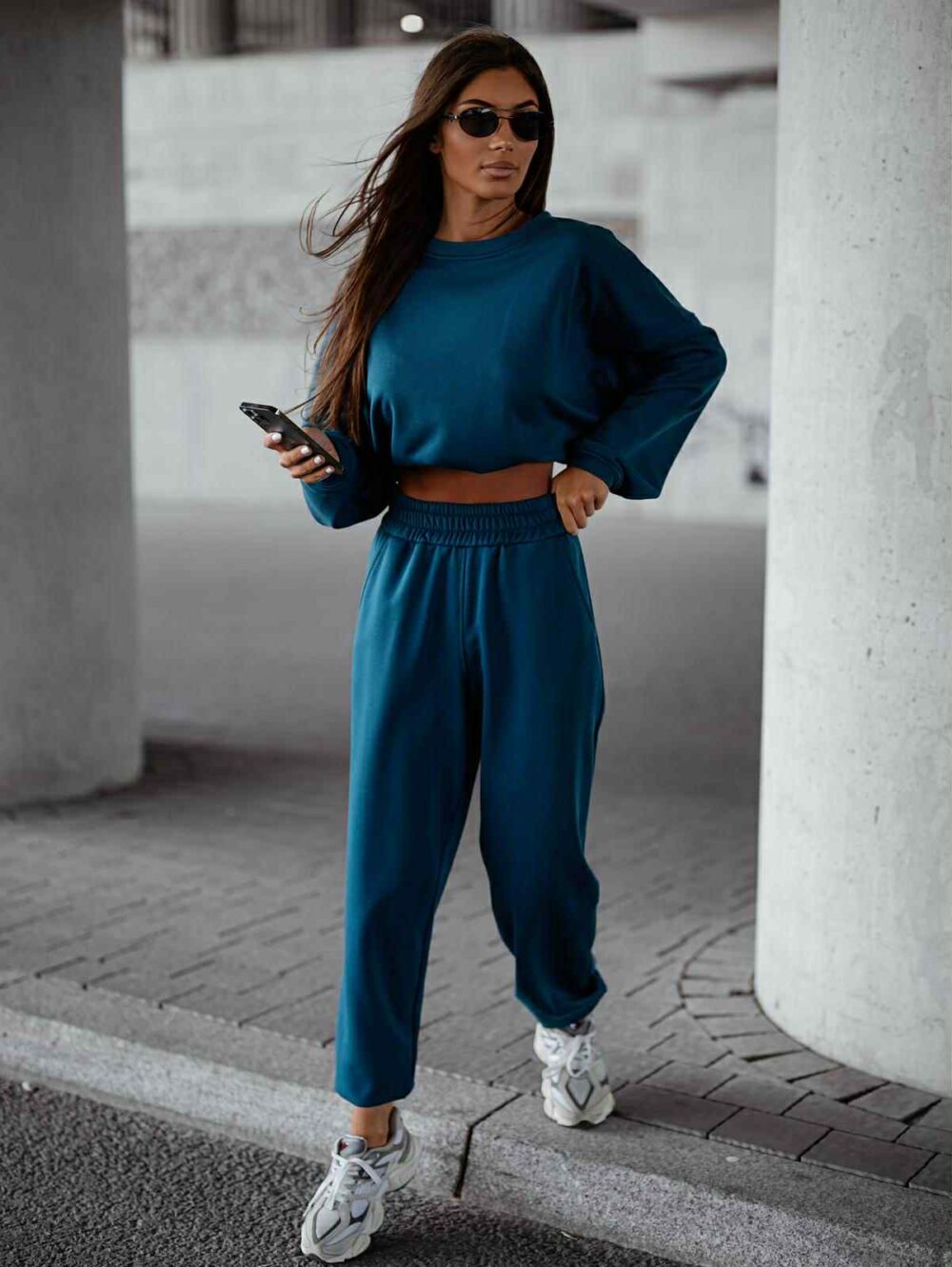 Komplet dresowy Relaxed Fit - niebieski