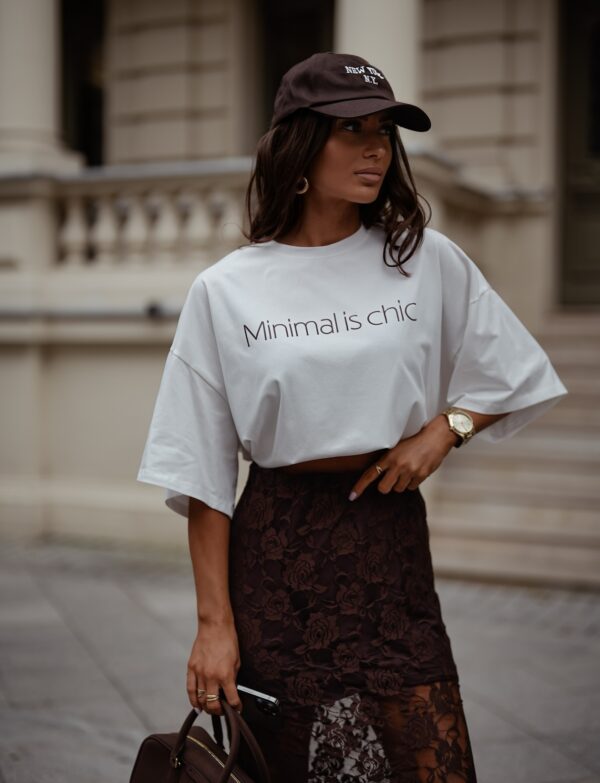 T-shirt Minimal Chic - biały