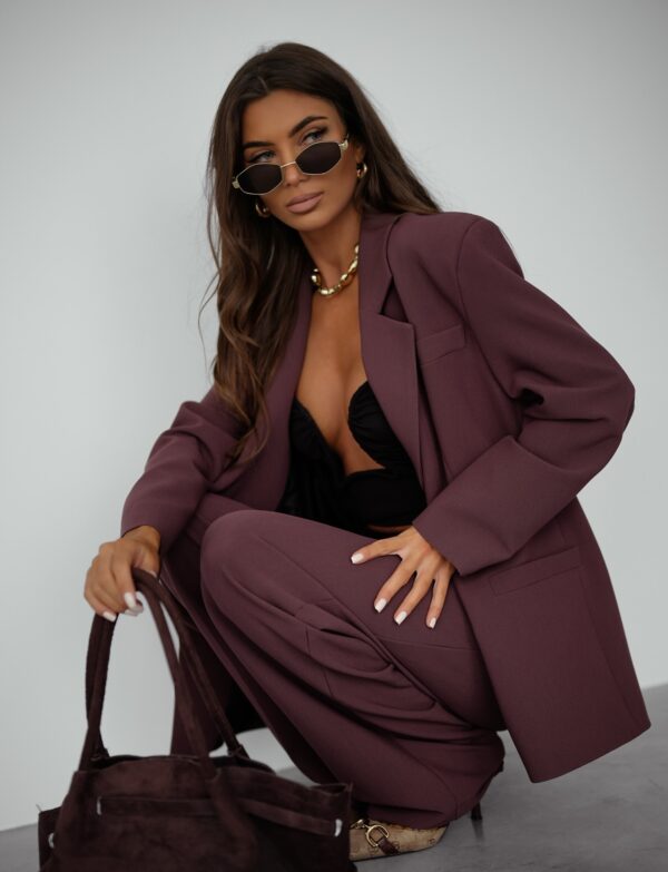 Klasyczne eleganckie spodnie – jasny burgund