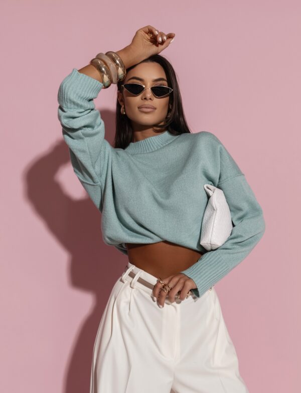 Sweter Fresh Balance – miętowy