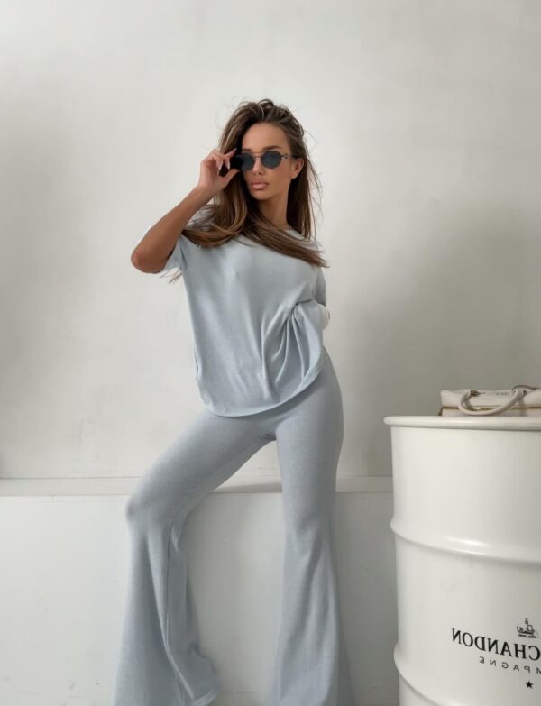 Komplet Sand – Dzianinowy Total Look - baby blue