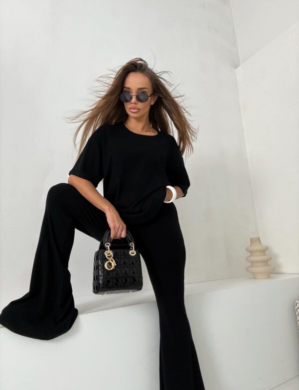 Komplet Sand – Dzianinowy Total Look - czarny