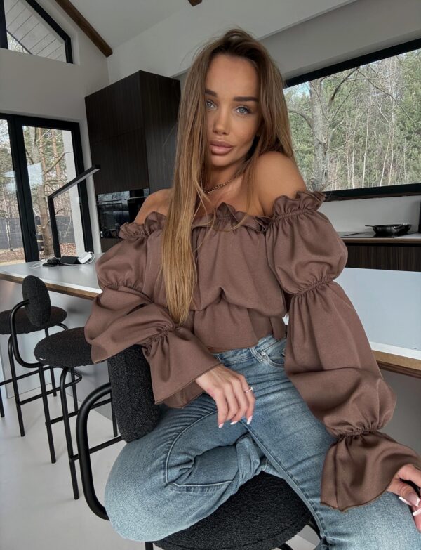 Bluzka hiszpanka - mocca